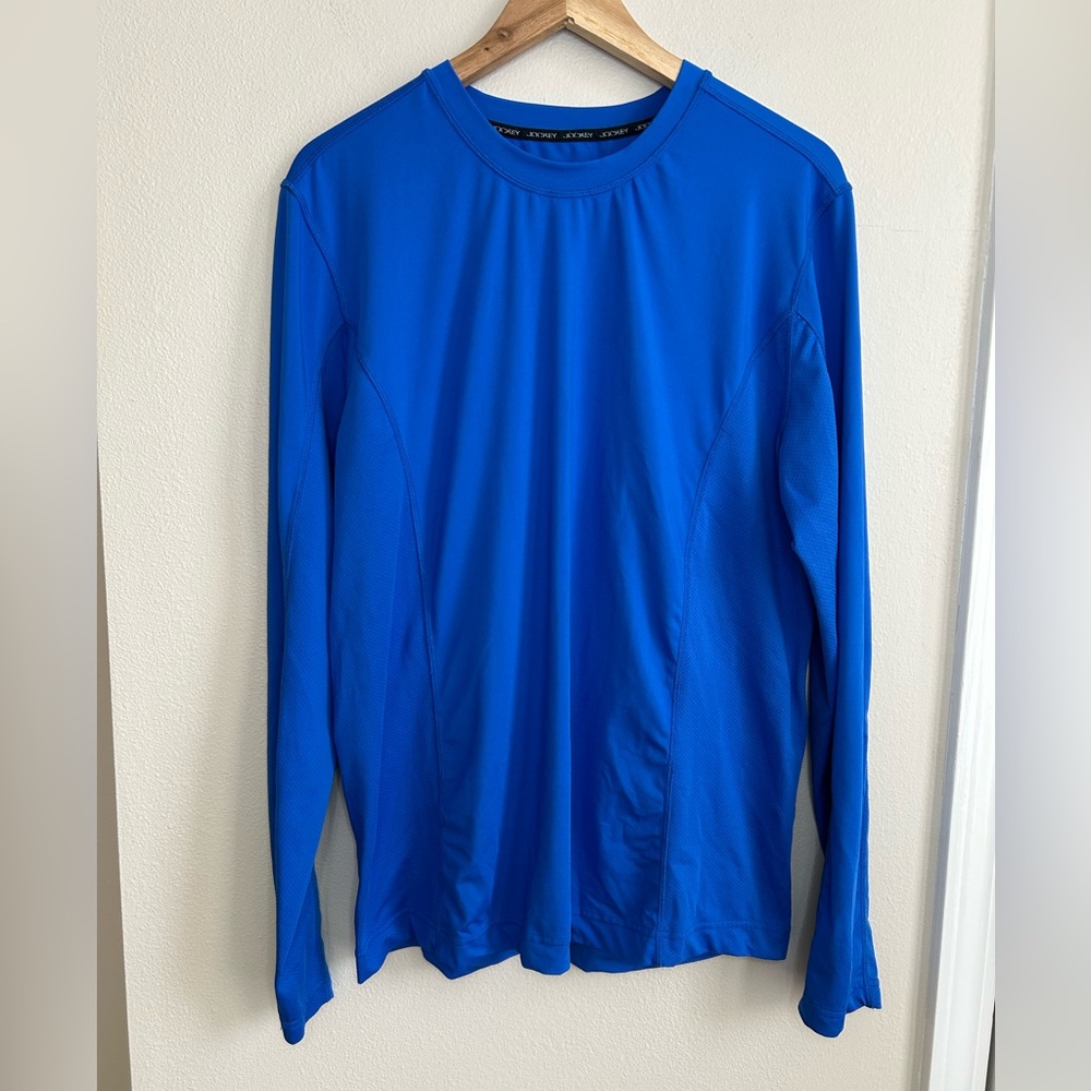 Jockey Thermals Royal Blue Men’s Long Sleeve Activewear Shirt Size L